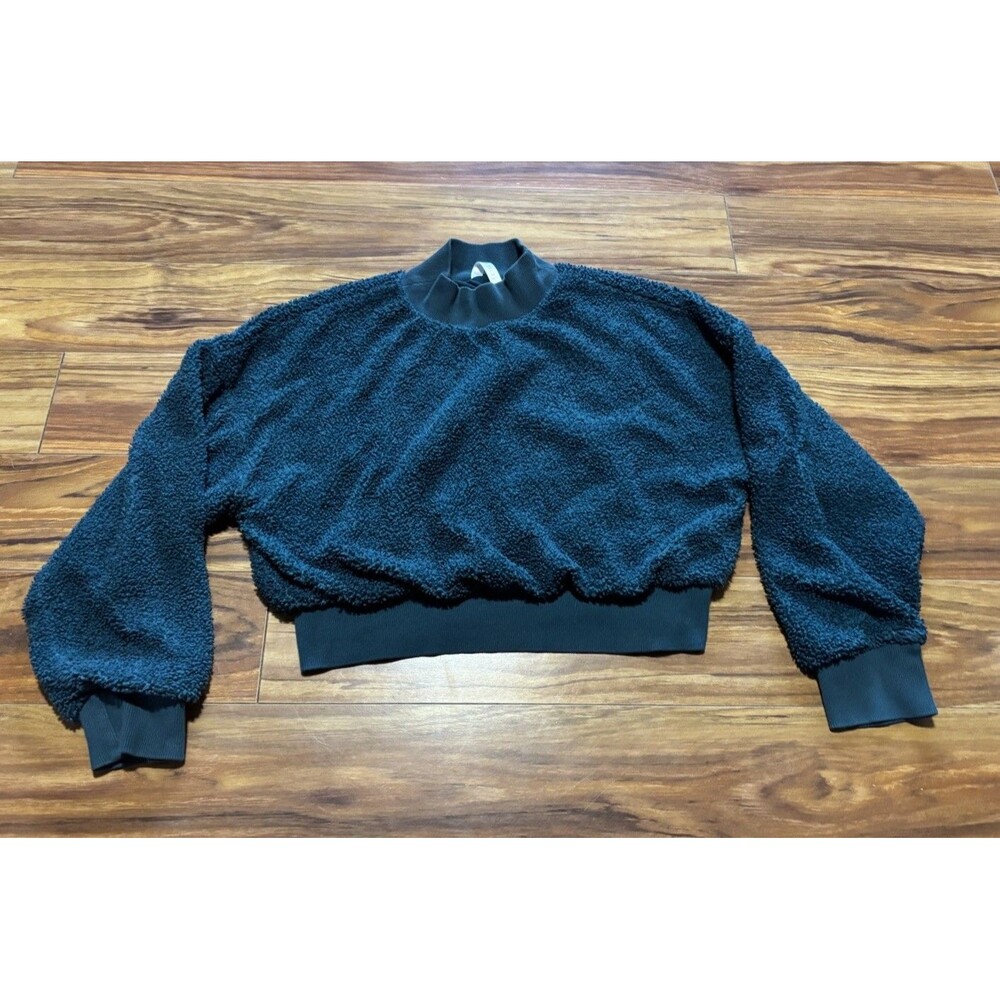 Fabletics Malia Polar Fleece Pullover Teal Women’s Size Small Activewear